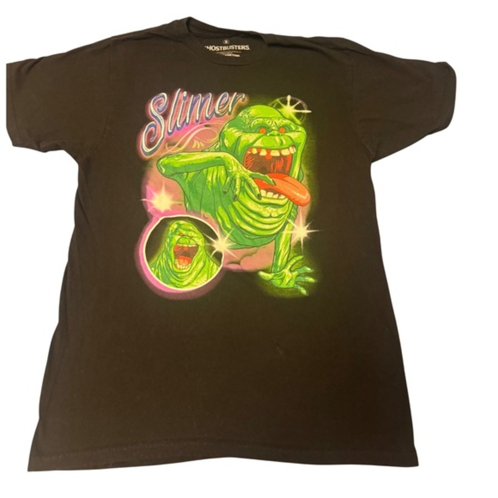 Ghostbusters Slimer T-Shirt Medium Retro Graphic Tee Hot‎ Topic Ripple Junction